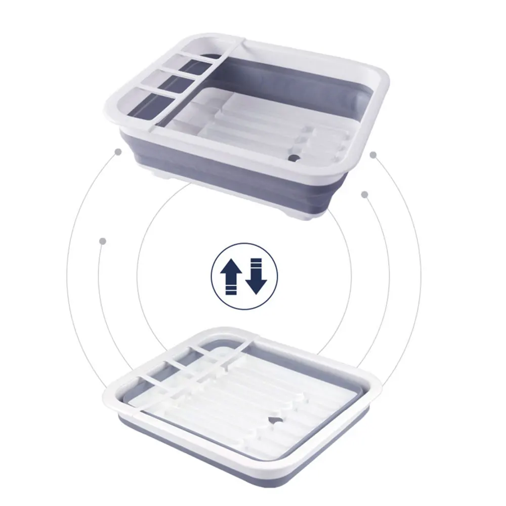 Многоразовый складной ситечко для мытья, силиконовый Слив для продуктов, складной дуршлаг