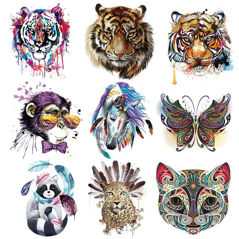 wholesale Animal clothing printing decal hot transfer logo plastisol heat transfers for t-shirt