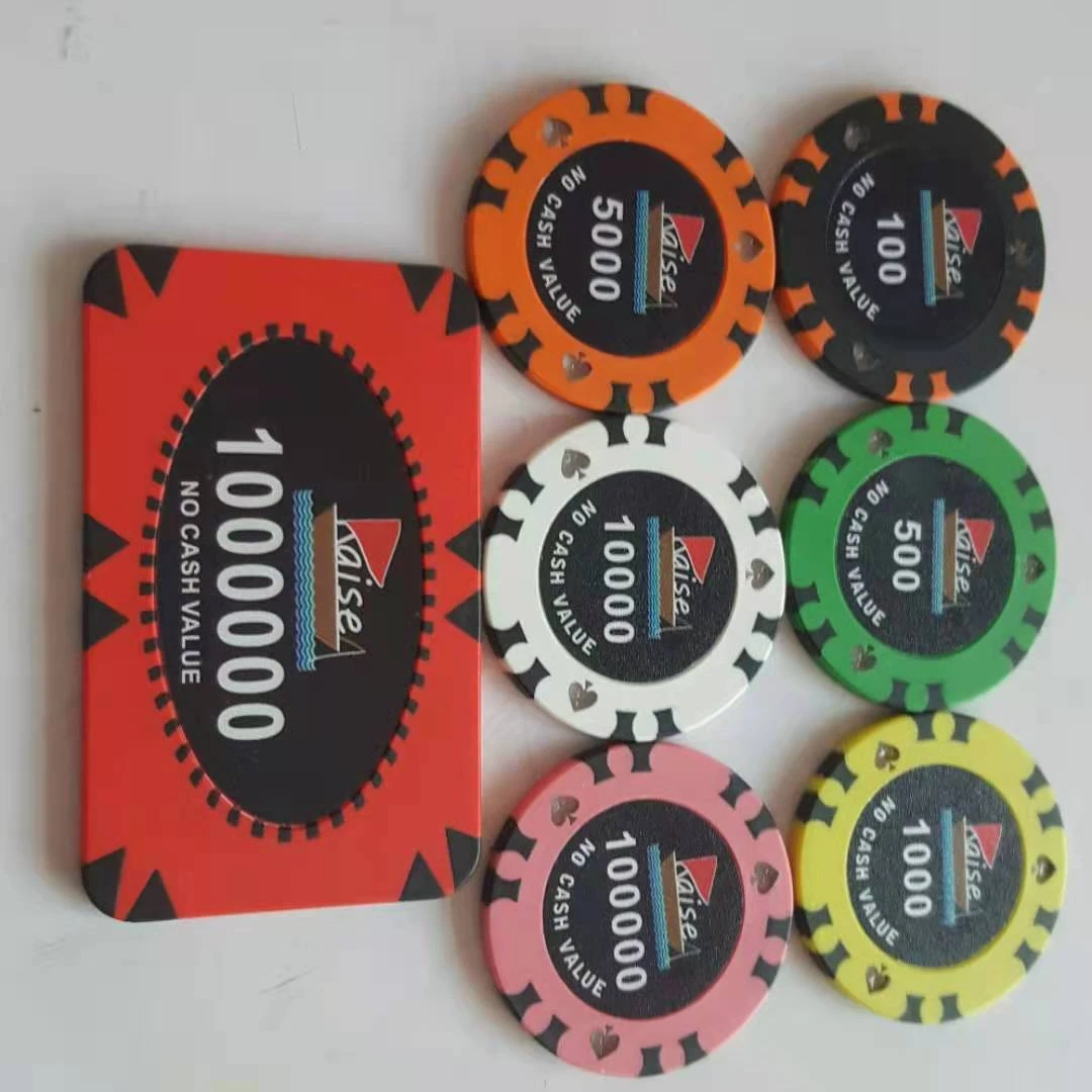 Wholesale Cheap Professional High Quality Clay Ceramic Poker Chips Set Casino Chips For Blackjack Gambling