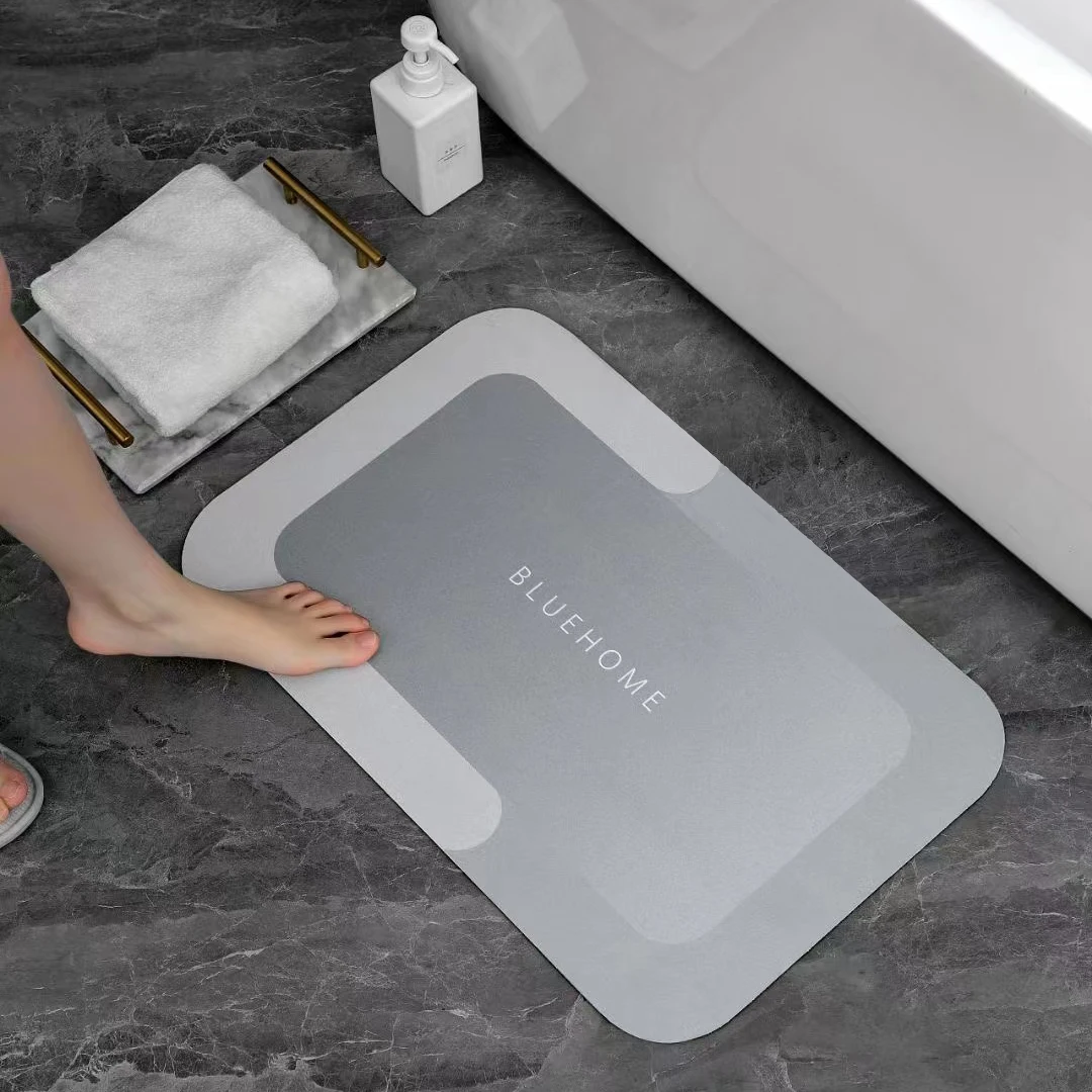 Hot sell Quick-Drying Soft Strong Non-Slip super absorbent floor mat diatomite bath mat