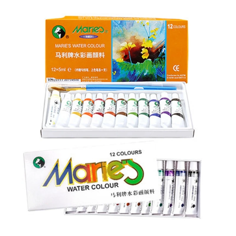 Maries 5 мл 12 12/18/24/36 цветов оптовая продажа алюминиевая трубка набор акварельных красок