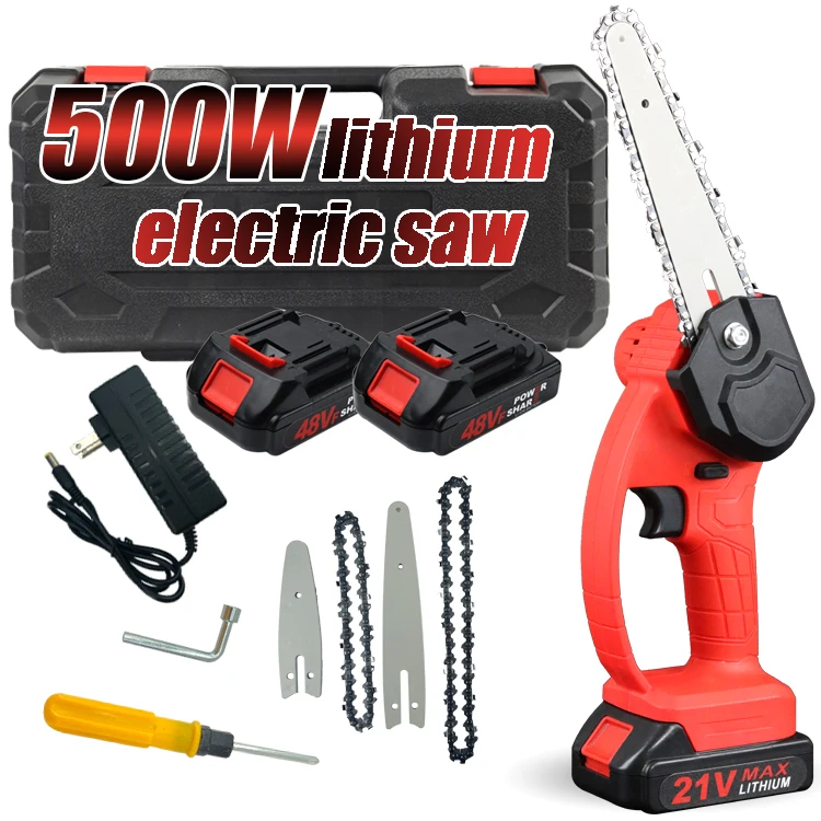 4 in 6inch 8 inch Small hand-held wood saw Lithium Battery power 6inch Tree Wood pruning cutting cutter Chain Saws