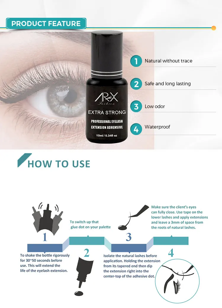 OEM Manufacturer 5 sec Starter Glue Lasting 40 Days More Safety Eyelash Glue Adhesive