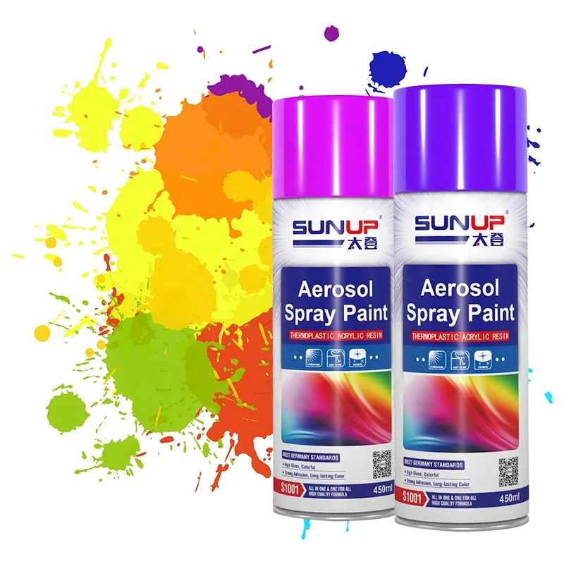 Wholesale black and white gold color spray paint car metal graffiti acrylic aerosol spray paint