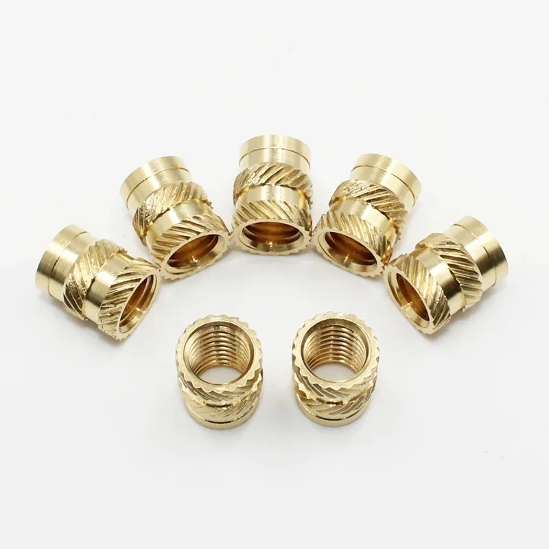 Insert Nut Set M2 M2.5 M3 M4 M5 M6 Brass Heat Set Insert Nut Hot Melt Knurled Threaded Inserts for 3d Print Embedment Copper Nut