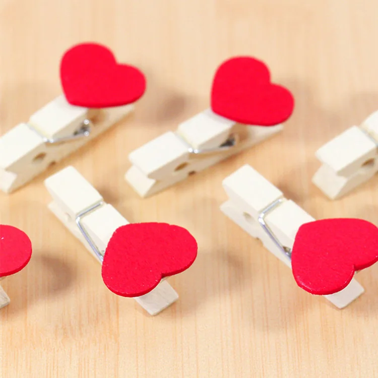 Factory price heart shape wood clothespin wooden clothes pegs clip