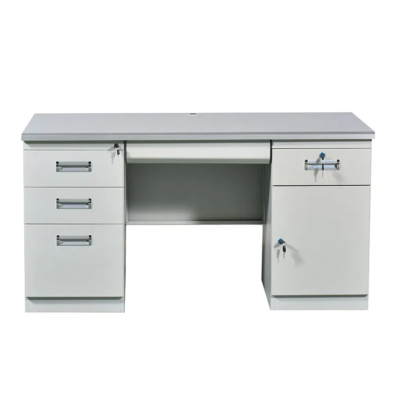 
officel furniture 3 drawer metal stainless steel Computer table office desk 