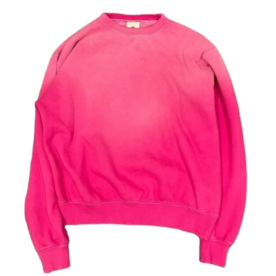 Vintage Hip Hop Crew Neck Tie Dye Sweatshirt Cotton French Terry Sweatshirts