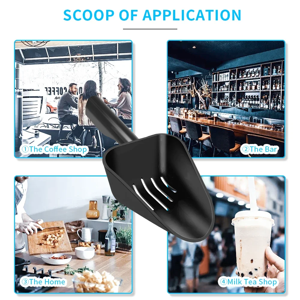 Ice Scoop ABS Shovel For Ice Grain Coffee Beans Scoops Bar Ice Scraper Kitchen Storage Tool Measuring Coffee Spoon Kitchen