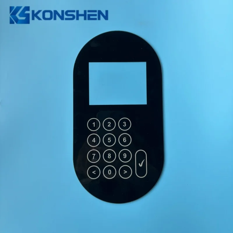 Custom 2mm Silkscreen Tempered Glass Combination Lock Touch Screen Switch Glass Panel For Smart Home