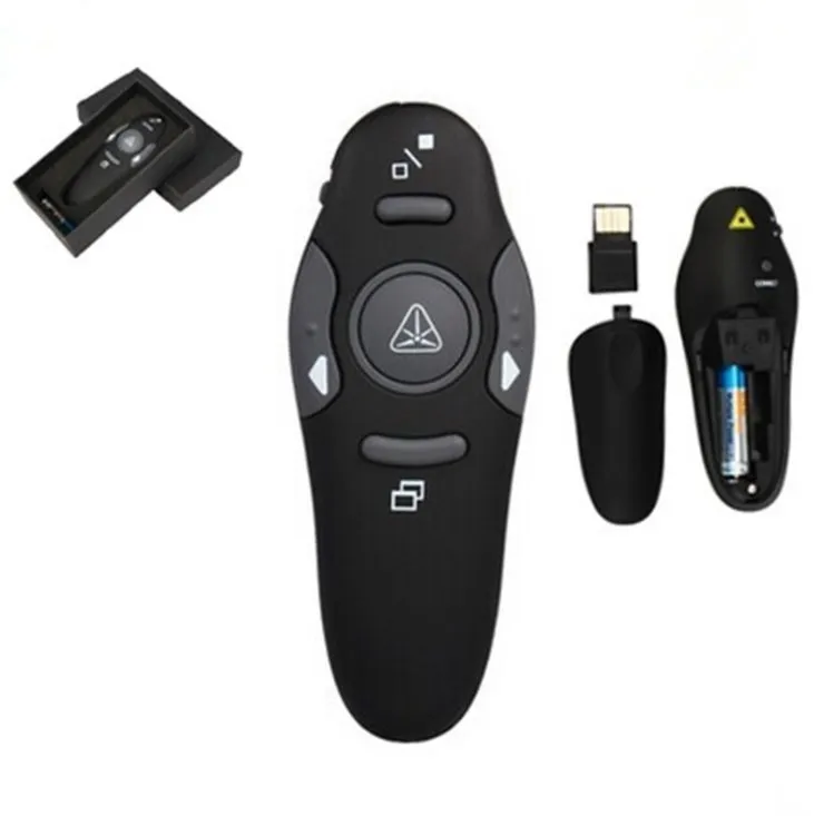 2.4GHz Wireless USB Powerpoint Presentation Remote Control Page PPT Flip Pen Pointer Clicker Presenter Red Light