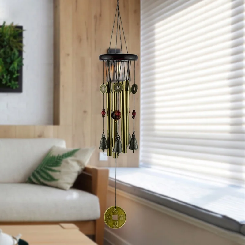 Wholesale wooden multi-tube metal  wind chimes home patio balcony garden decoration crafts holiday gifts