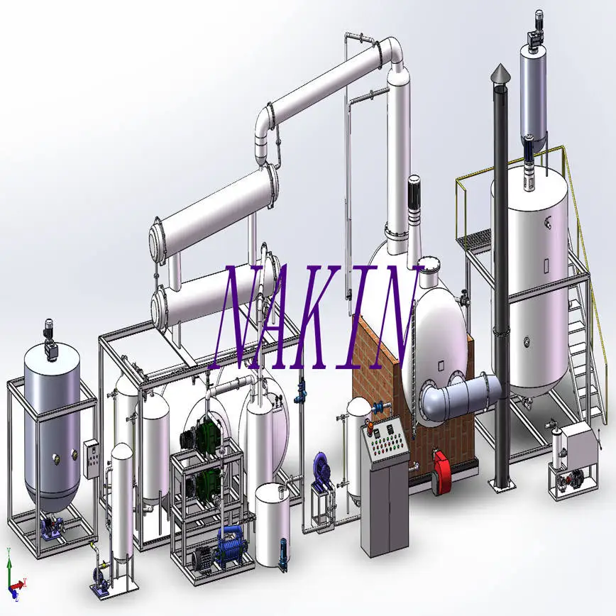 recycle used engine oil regeneration distillation machine get new lube oil