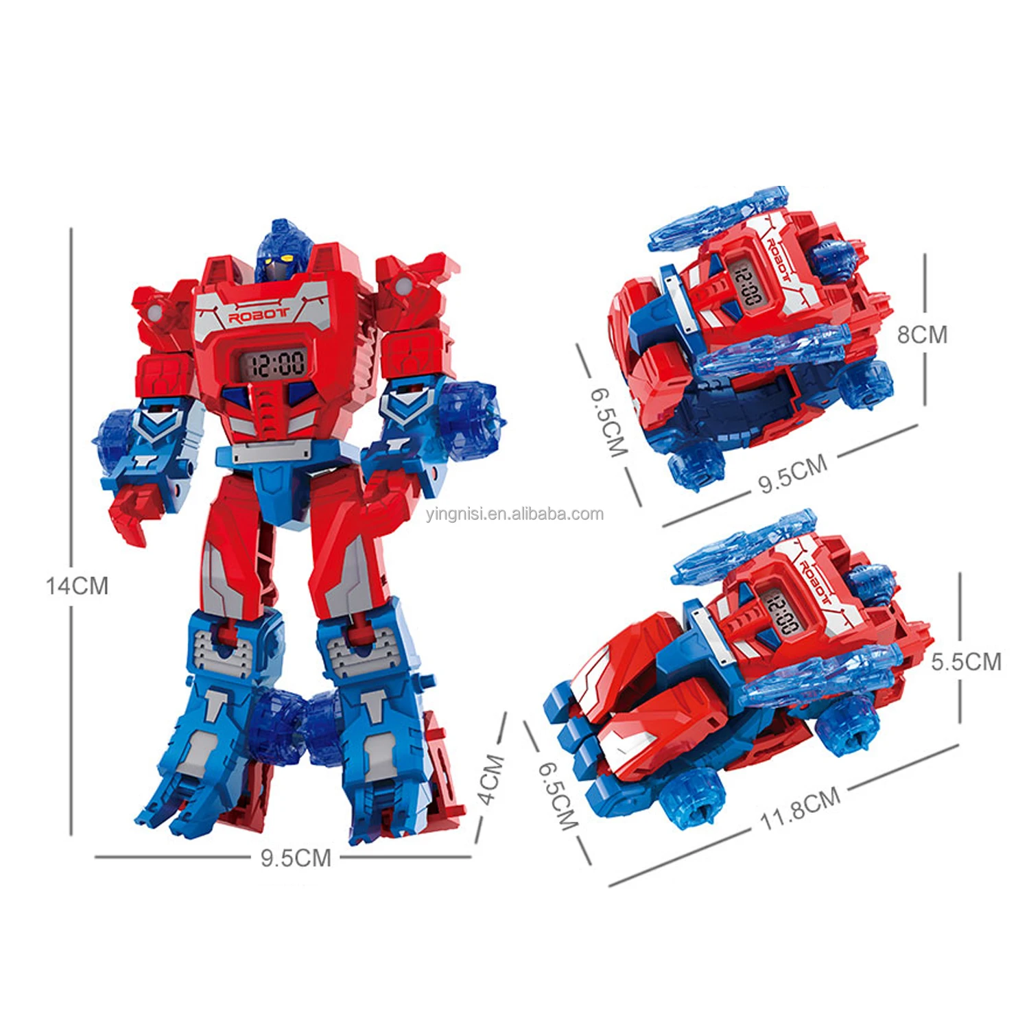 Creative Electronic Robot Watch Toys Transform Robot Watch Transformation Watch Toys for Children