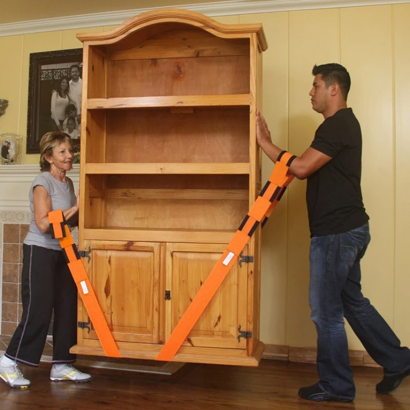 2PCS New Lifting Moving Strap Furniture Transport Belt In Wrist Straps Team Mover Easier Conveying Orange