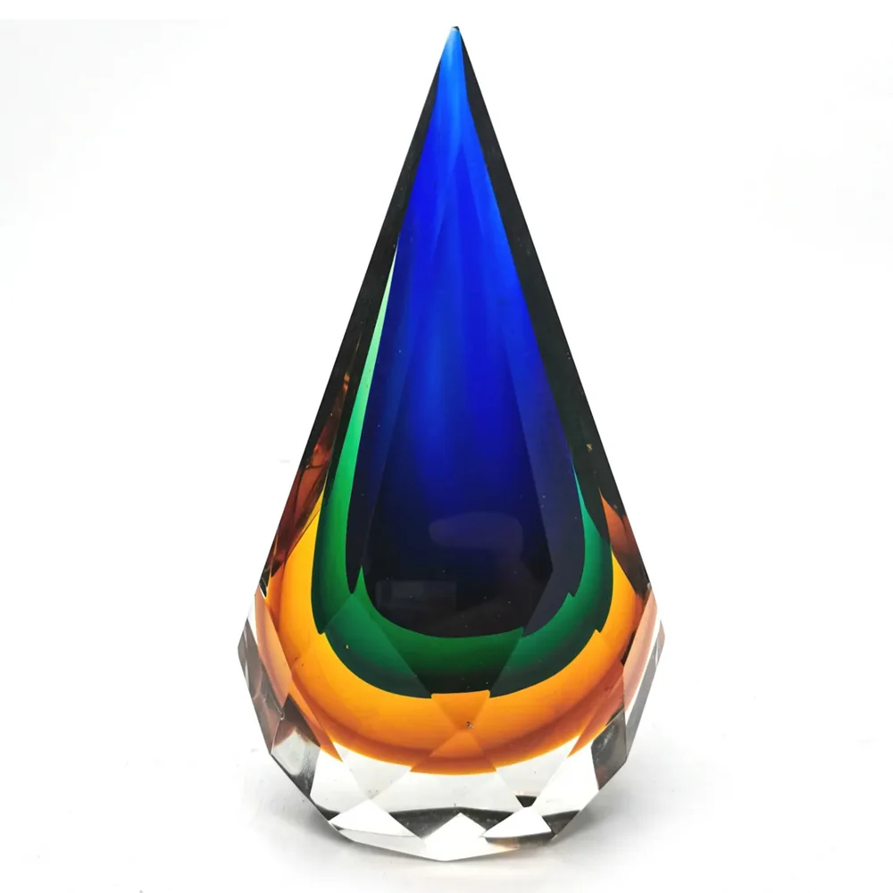 Custom Laser Engraving Cricket K9 Crystal Souvenir Ball Tennis Sports Trophy For Cricket Match