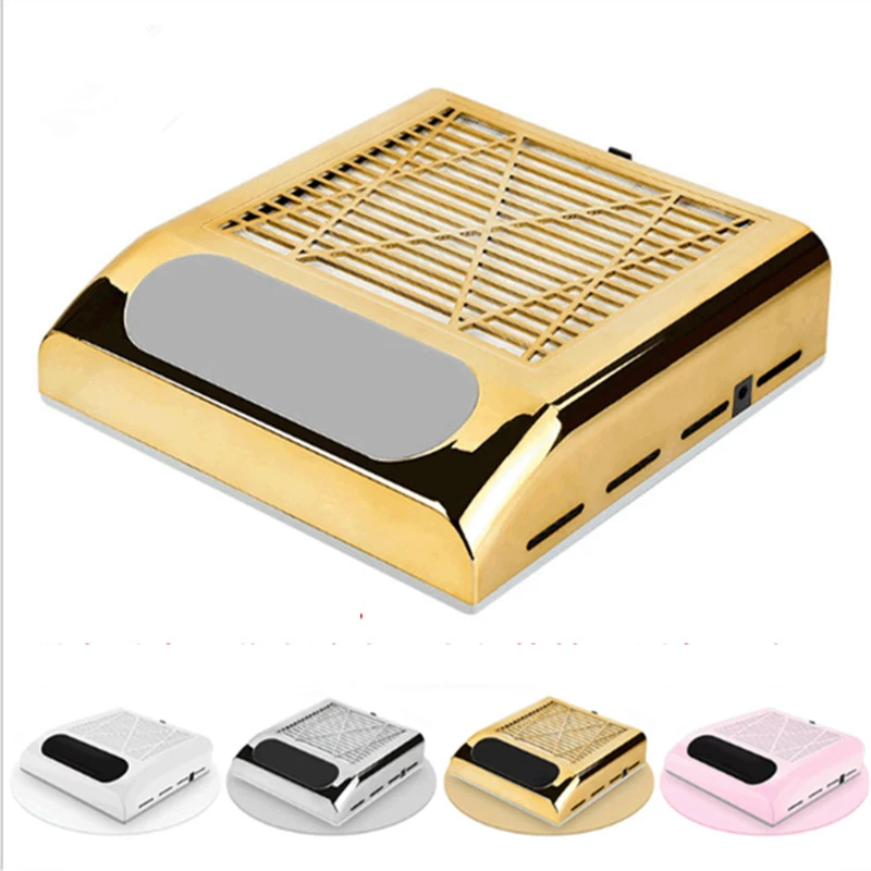 Big Power 80w electric nail art dust collector dryer Manicure Extractor vacuum cleaner nail table Suction dust collector Catcher