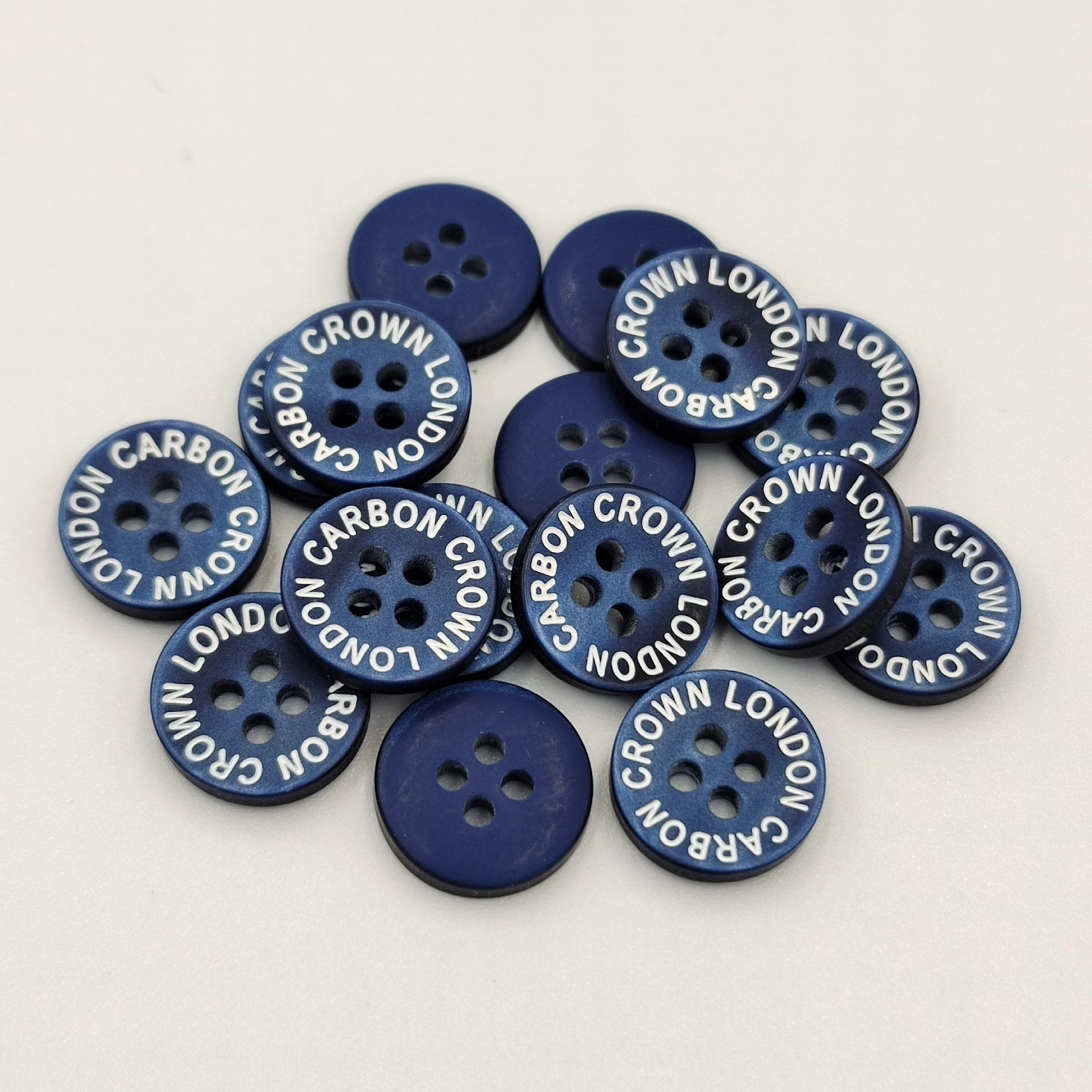 Wholesale Laser Plastic Sewing Round Shaped 4-Hole Designer  Colorful Resin Shirt 18L Button