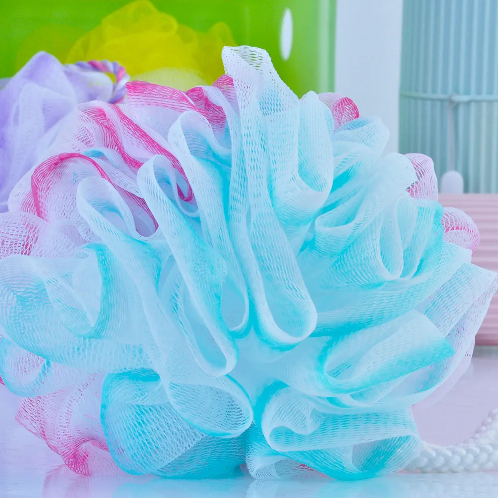 Пуф Luffa Loufa мягкая губка для ванны в форме люфы красочные ворсинки очень большой сетчатый мяч тела душа размера