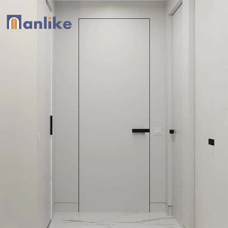 Anlike Modern Manufacturer External Frameless Cheap Internal Paneled Wall Room Wood Secret Hidden Door In House
