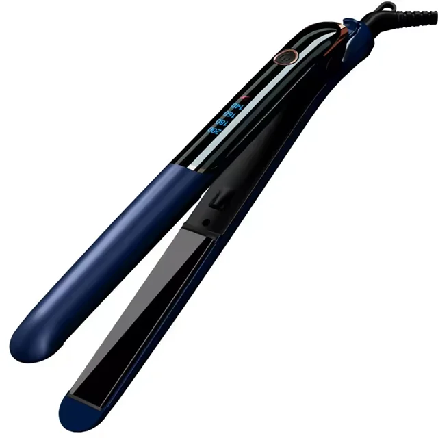 Custom Logo 2 in 1 Hair Tool Treatment Diamond Machine Straightening Wide Plate Iron Curler Power Cord Hair Straightener