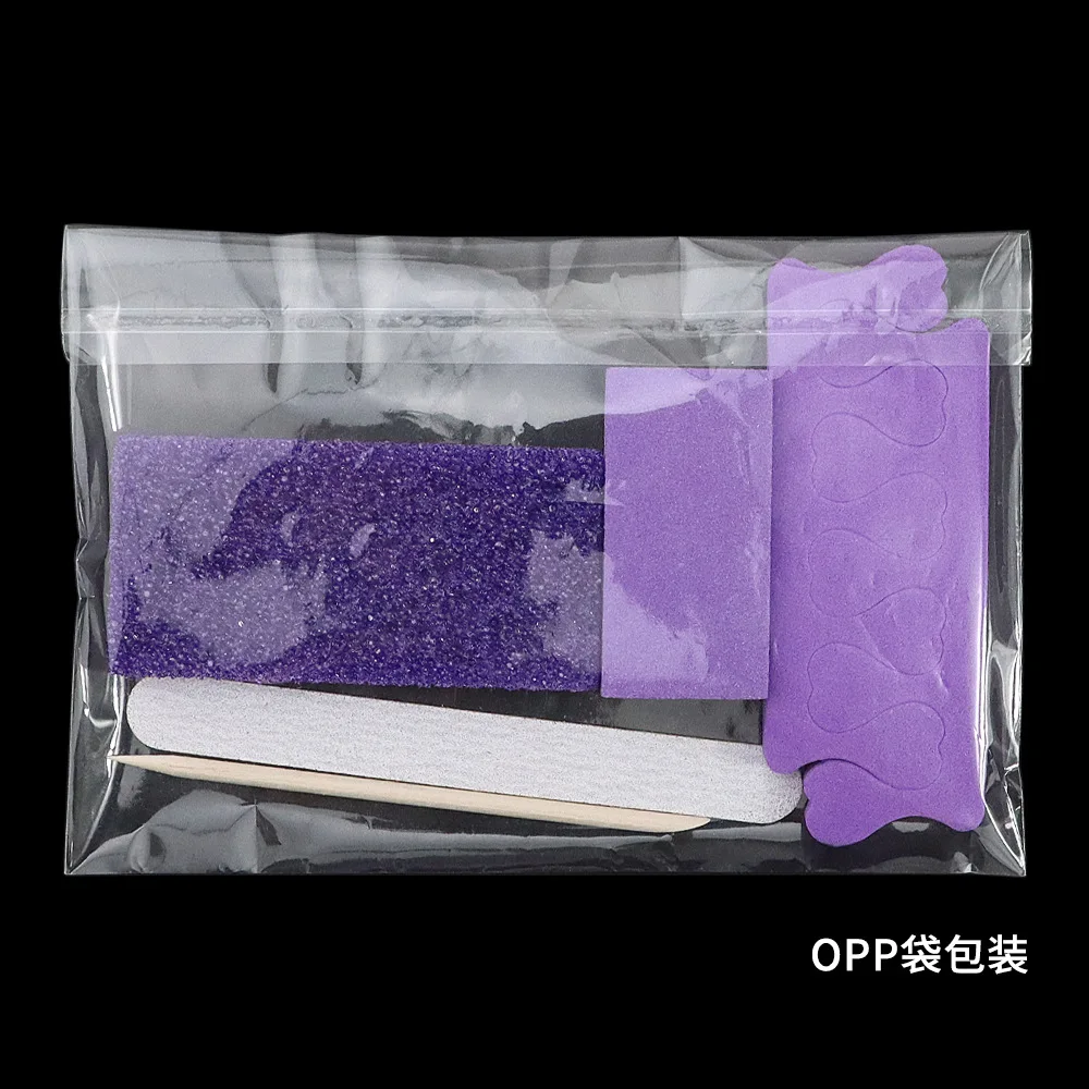 Professional  Pedicure Sanding Paper Buff Toe Separator Wood Stick Pumice Stone 5 Pcs Nail Kit Pedicure Set For Salon