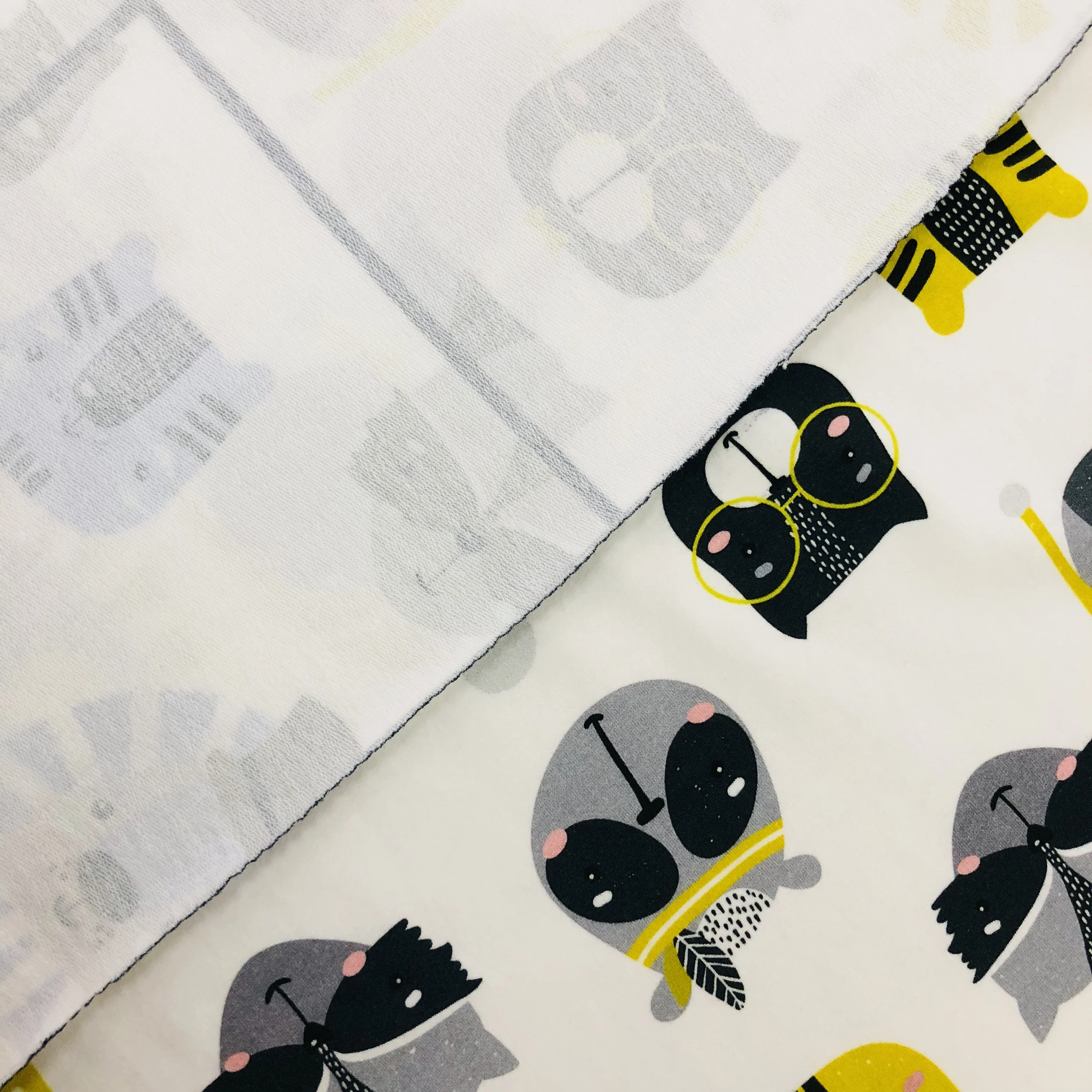 Cartoon Designs Digital Printed Cotton Spandex Knitted French Terry Fabric For