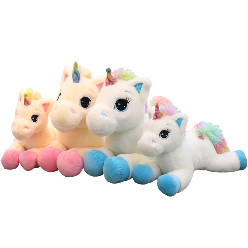 
Factory sells plush unicorn toys cute rainbow horse stuffed toys for baby gift 