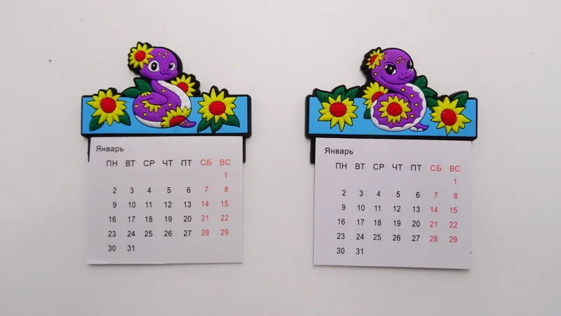 3D Fridge Mini Magnet Calendar Snake Gift Souvenirs Rubber Refrigerator Magnet