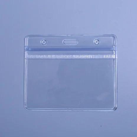 Hot Sale 4x3 Soft Plastic Transparent PVC Card Protector Clear Soft Waterproof ID Badge Card Holder