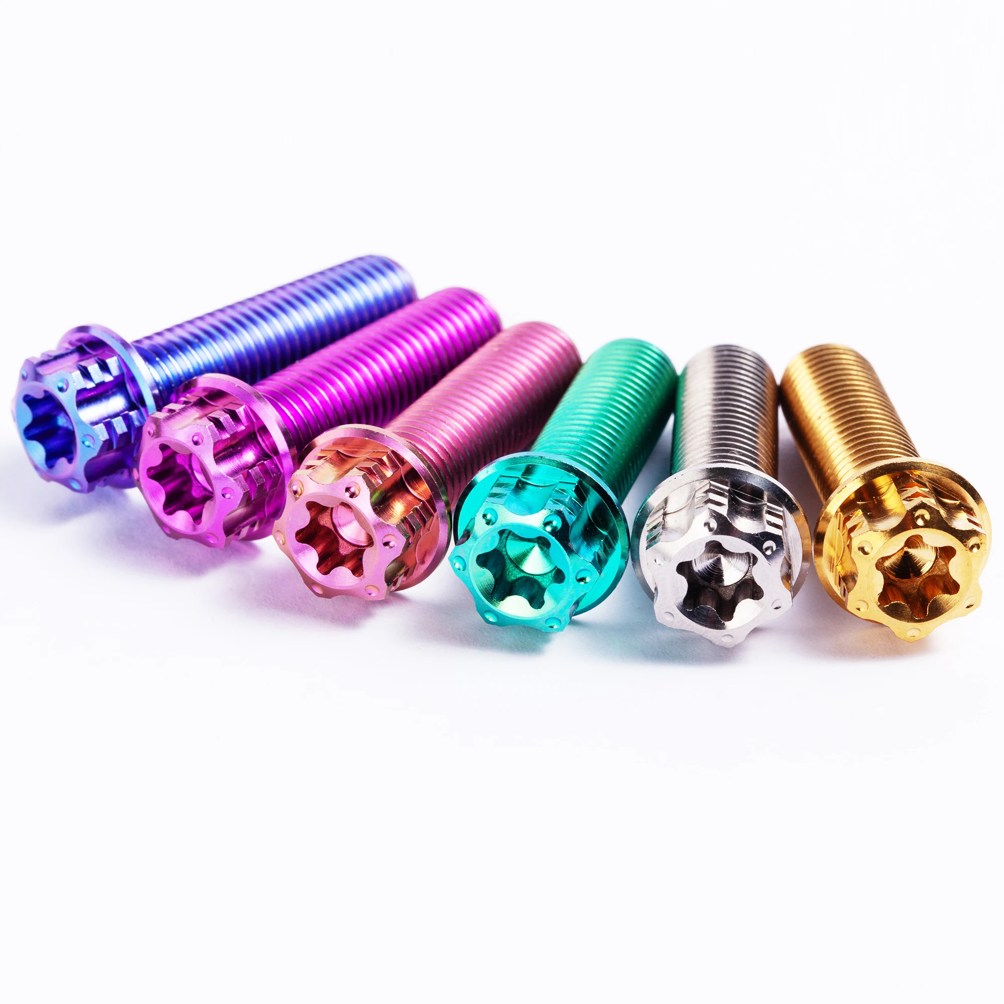 BST-TI анодированные титановые болты gr5 M10 титановый винт M6 torx фланцевый болт 12 точечные для мотоцикла