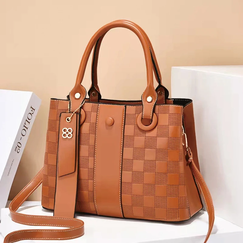 CB642 Wholesale plaid designer handbag luxury shoulder hand bags for girls women