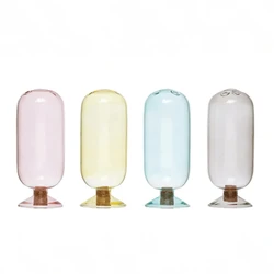Hanukkah Mini Judaica Glass Match Cloche Bottle Matches in Glass Jar Color Match Holder For Jewish