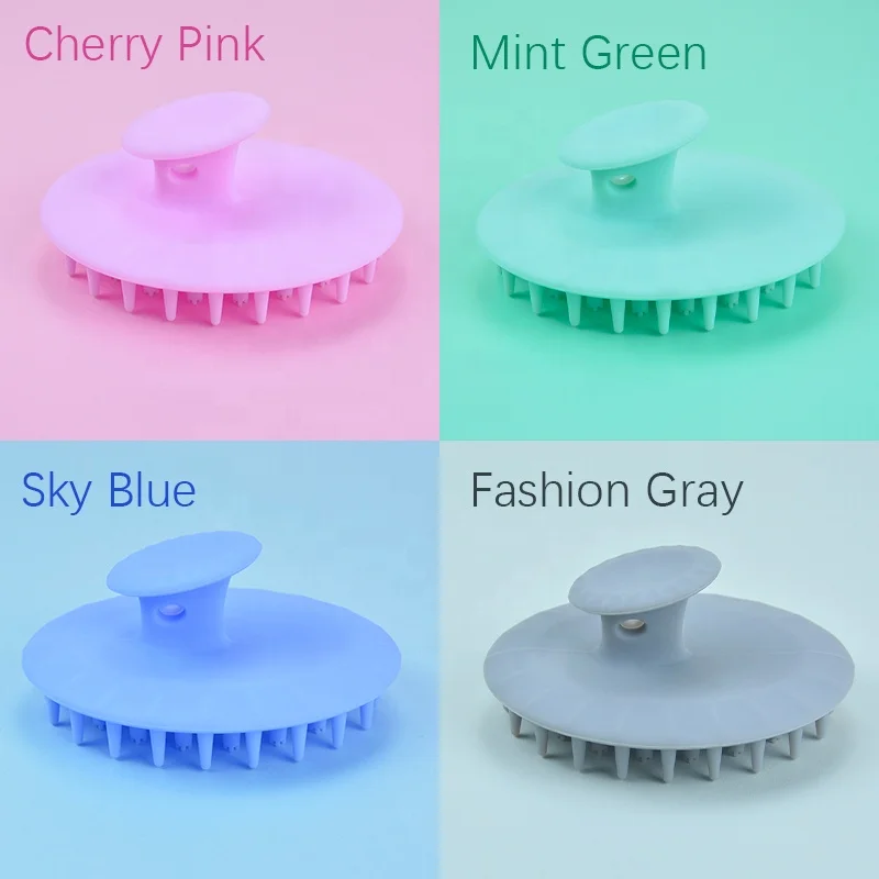 Hot Sale Hair Scalp Comb Shampoo Brush Soft Silicone Scalp Massage Shampoo Hair Brush