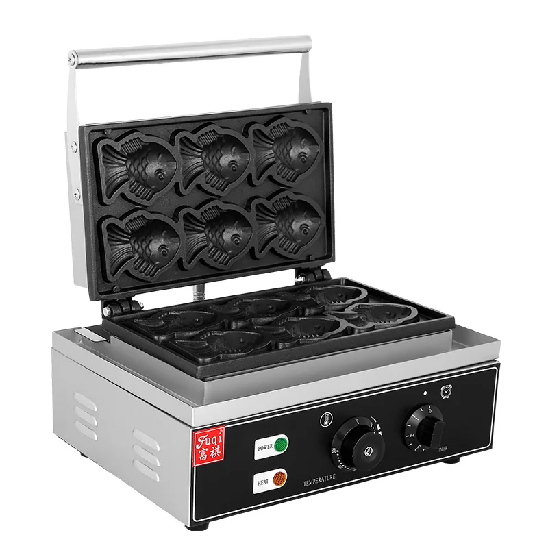 Fuqi Commercial Snack Food Machines Wholesale Price Korean Fish Crisp Maker Mini Fish Shape Waffle Maker