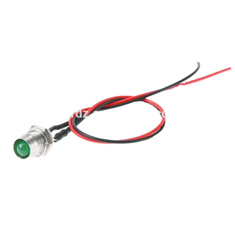 8MM Small Power Supply Metal Light Indicator Light 5MM Lamp Bead LED 12v 24V