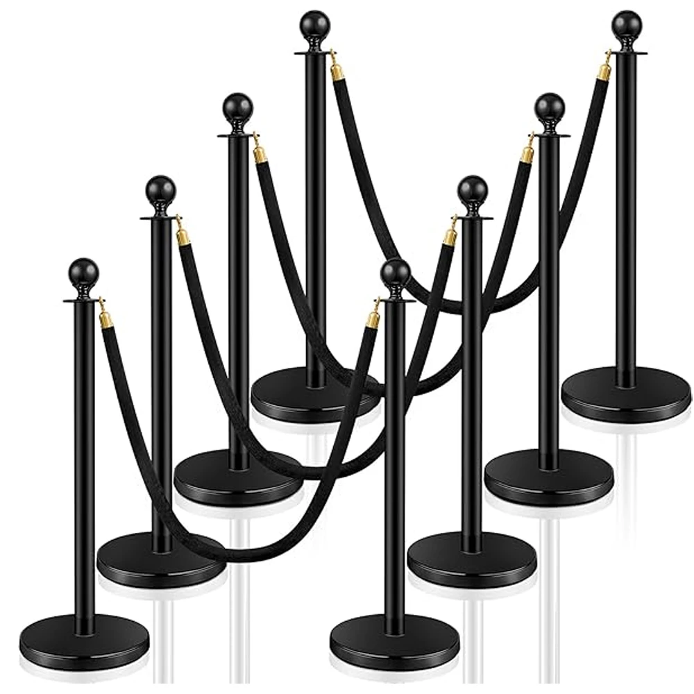 1.5M wedding Queue Stanchions post Retractable Belts Barrier Stainless Steel Crowd Control Stand Line Dividers Flexibarrier