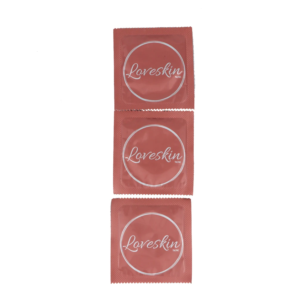 small condom with print designs