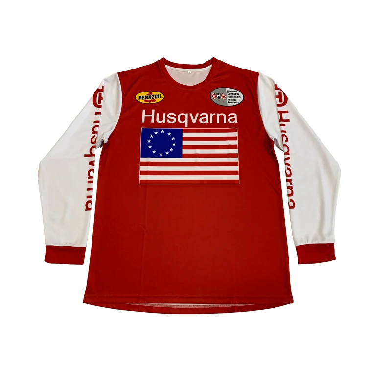 TOP Quality Custom Sublimation BMX Jersey 100% Polyester Mesh Motocross Long Sleeves Jerseys