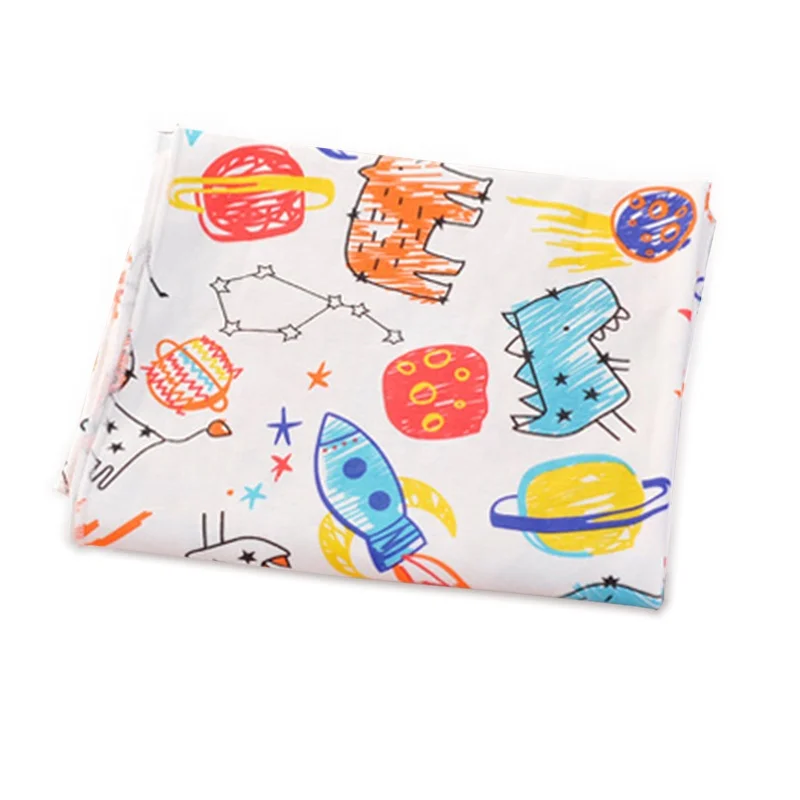 
40sColor printed knit fabric 100% cotton baby clothes cloth Boy bed linen 