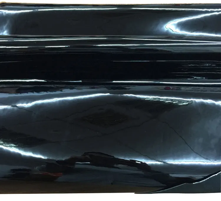 First layer cowhide black mirror patent leather with lacquer Genuine Leather Patent leather fabric