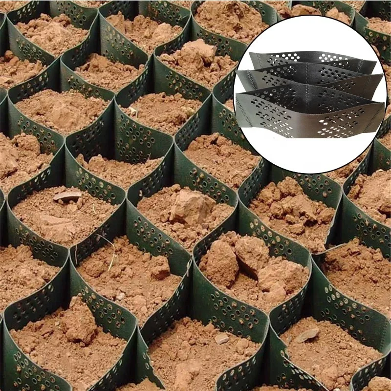 Cheap Price Plastic with 150mm Hdpe Honeycomb Floor Driveway Fence stabilizer 4 Geocell Gravel Grid
