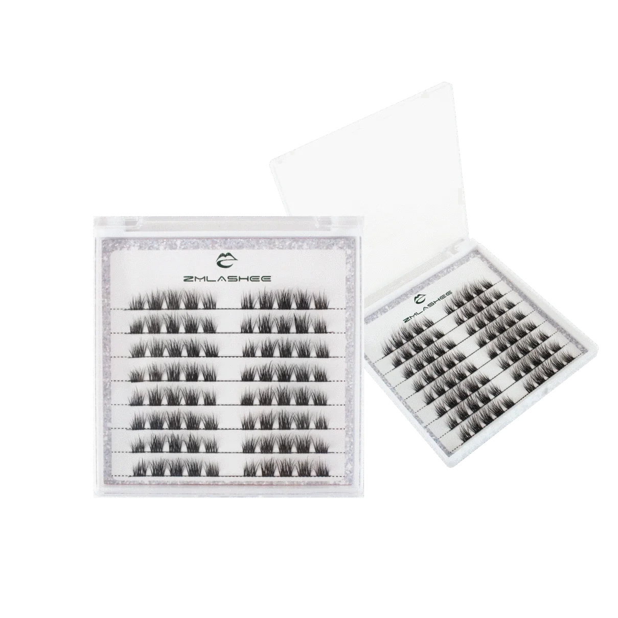 hot selling Private Label diy Eyelash kit clear band 18-25 MM segment diy lash cluster eyelash extension kit