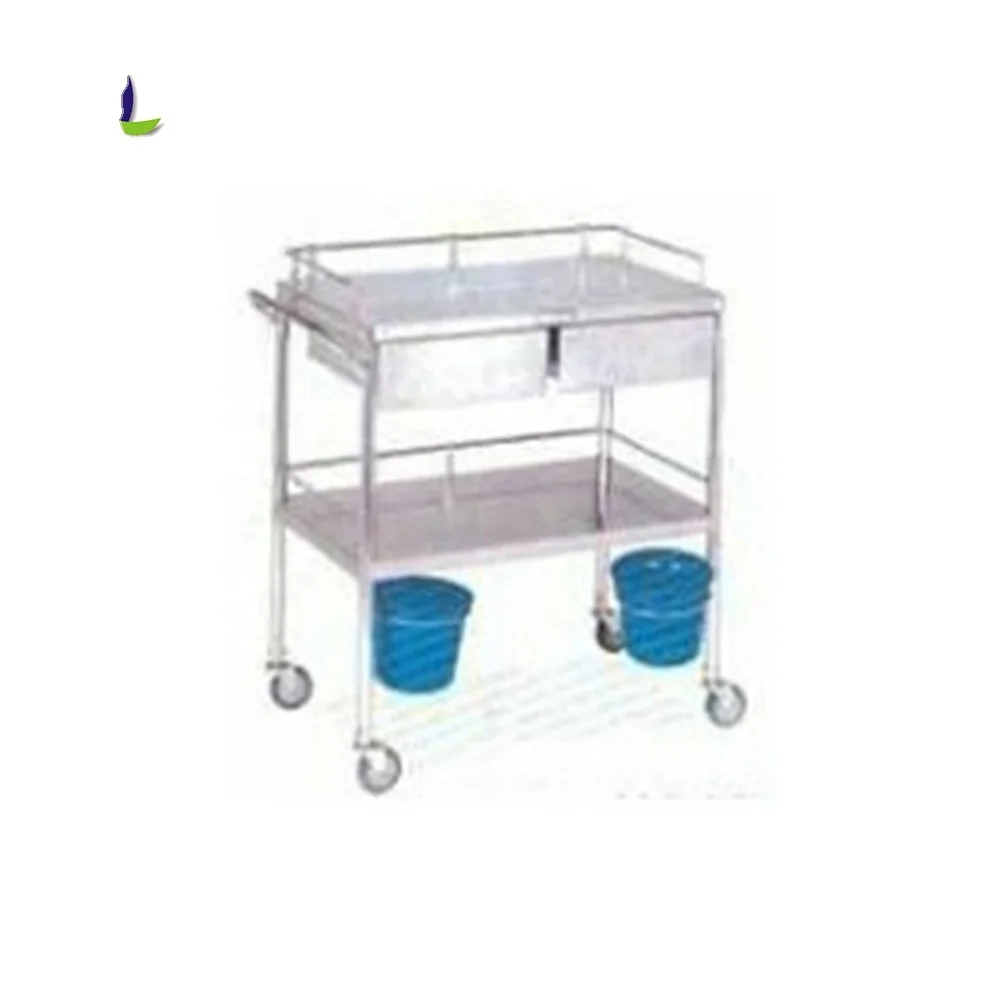 Медицинская тележка Больничная мебель для инструментов из нержавеющей стали с ящиком