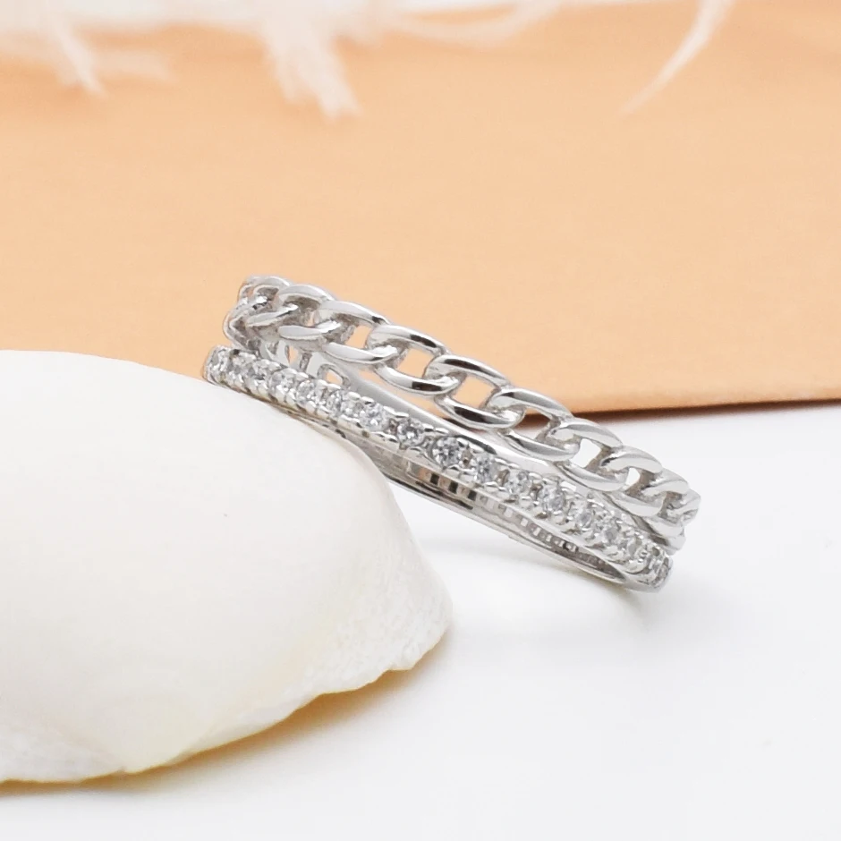 MA YIN FANG Factory wholesale Fashion trend double personality 925 ring Silver 925 ring Silver Ring for any occasion 925 silver