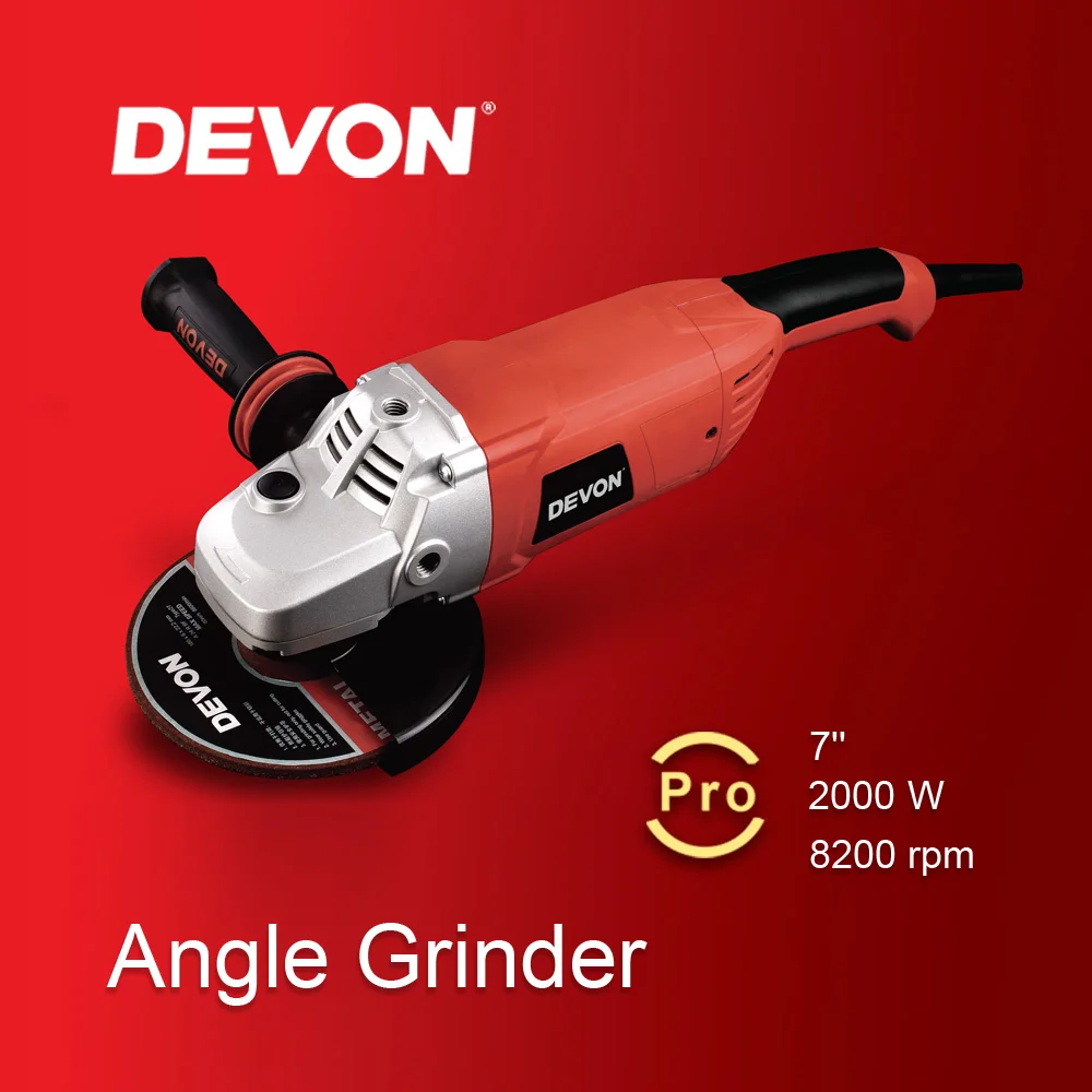DEVON 230mm Angle Grinder Water-proof Speed Electric Battery Angle Grinder Machine