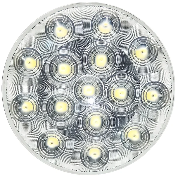 12V LED 15 amber diodes led waterproof 4 inch round park rear turn tail light for excavator