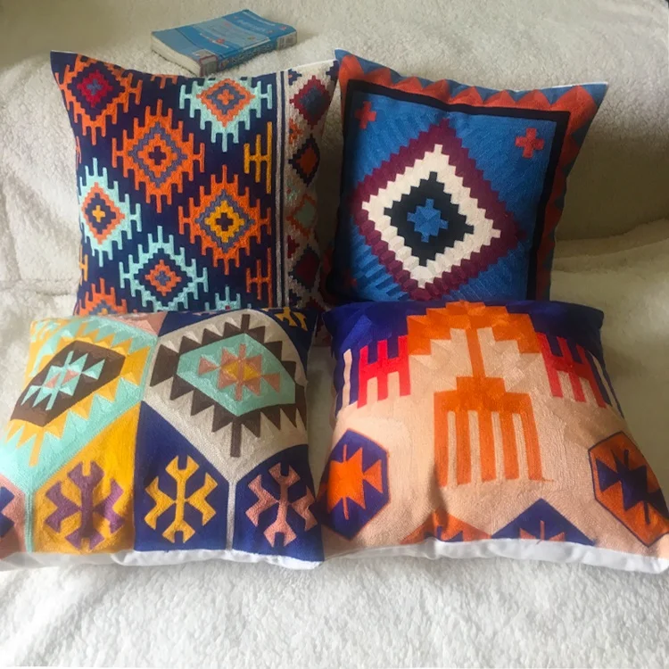 Indian style seat cushion cover kilim pillow case turkish kilim pillow cushion cover for decor