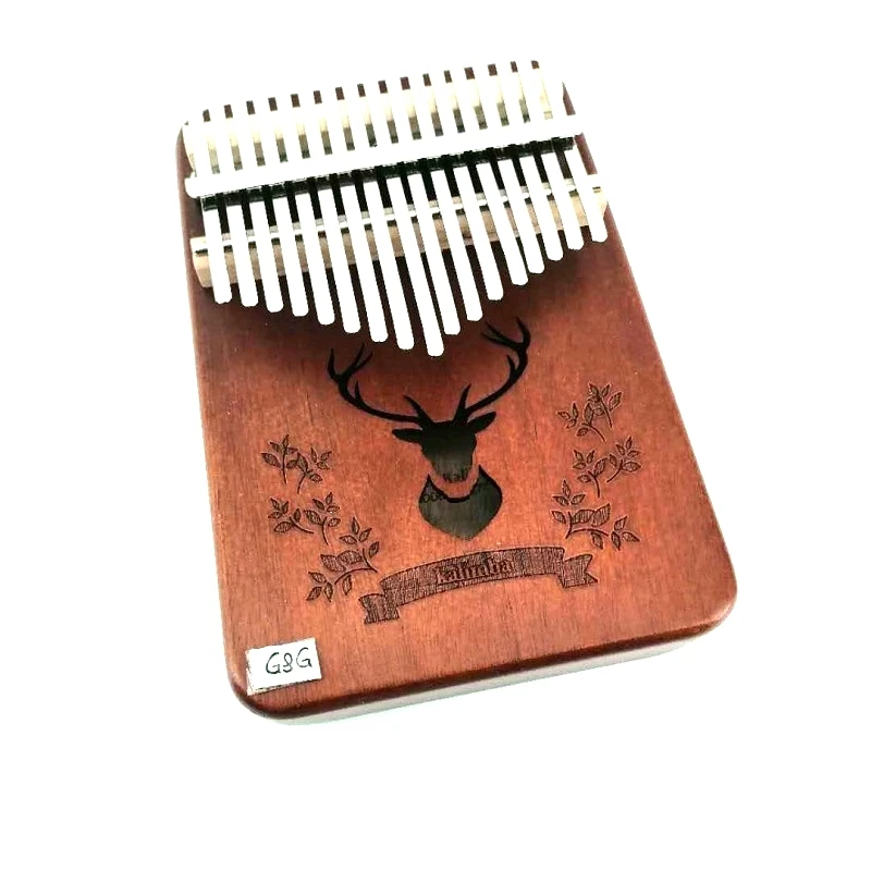 17 клавиш твердое красное дерево Kalimba Mbira большой палец