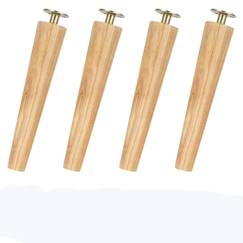 8/15/20cm Rubber Wood Furniture Legs Inclined Cone Sofa Bed Cabinet Table and Chair Replacement Feet Sloping Feet